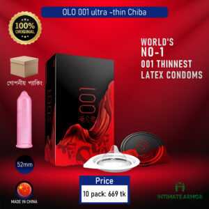 OLO Condoms Super lubricated Ultra Thin 001 condoms 10pces