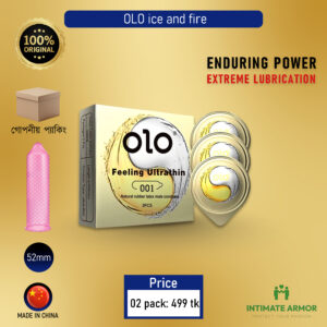OLO 001 Ice & Fire Condom 1 Pack - 3 Pcs