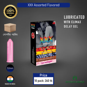 XXX Assorted Flavored Extra Dotted Condom - 10pcs Pack