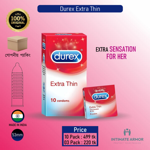 Durex Extra Thin Condom -3 Pcs Pack