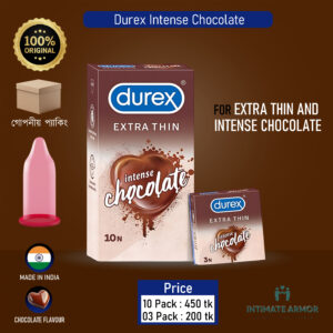 Durex Extra Thin Intense Chocolate Flavoured Condom - 3Pcs Pack
