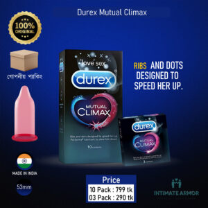 Durex Mutual Climax Dotted and Ribbed Condom - 10Pcs Pack