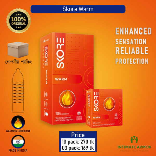 Skore Warm Condom 3's Pack