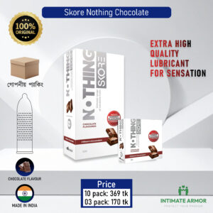 Skore Nothing Thinnest Chocolate Flavoured Condoms 3's Pack