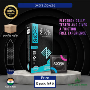 Skore ZigZag Dotted & Ribbed Condoms 10's Pack