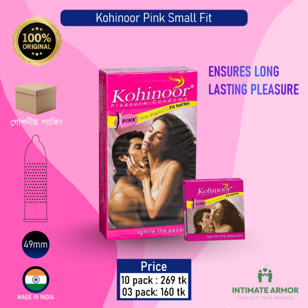 Kohinoor Pink Fit Better Condom - 10Pcs Pack(India)