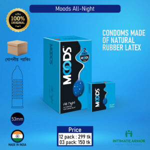 Moods All Night For Climax Delay Premium Condom - 12Pcs (India)
