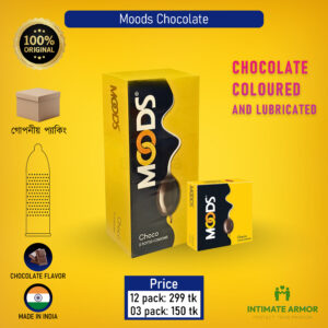 Moods Choco Chocolate Flavored Dotted Premium Condom - 12Pcs Pack